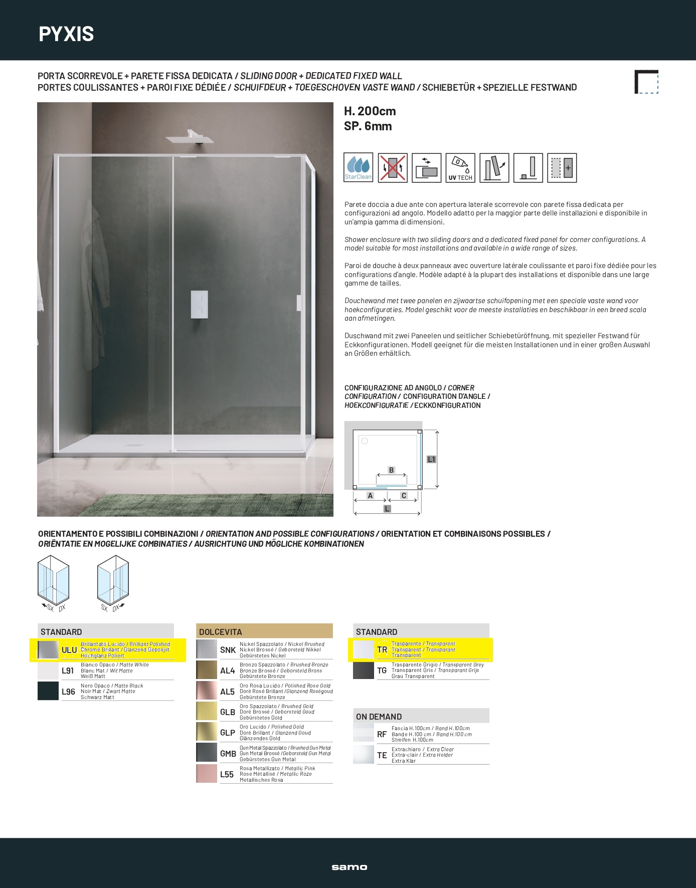 BOX DOCCIA PORTA+FISSO -PROMO