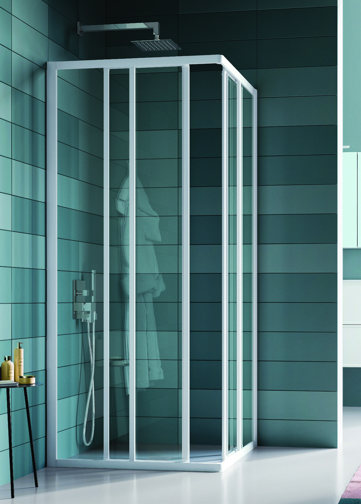 BOX DOCCIA ANGOLARE BIANCO -PROMO