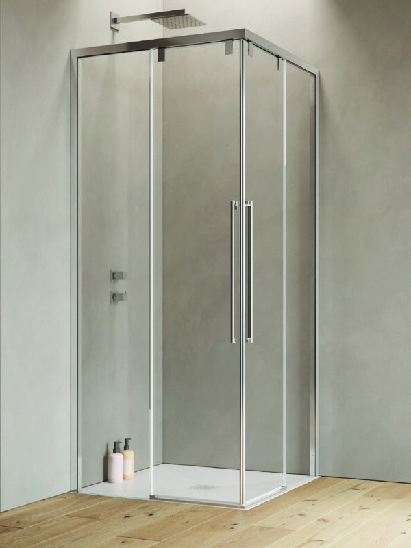 BOX DOCCIA ANGOLARE NERO -PROMO