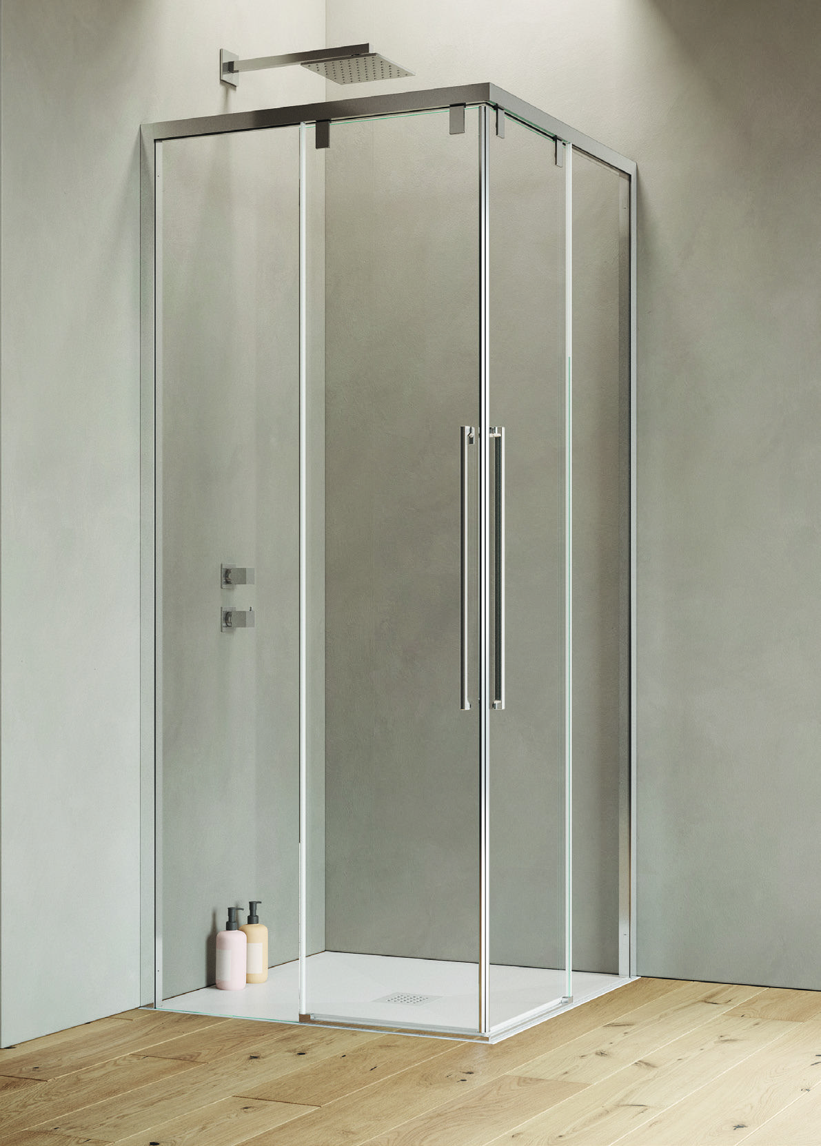 BOX DOCCIA ANGOLARE NERO -PROMO